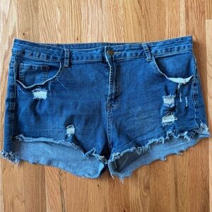 Denim Distressed Women's Shorts
